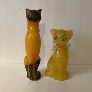 Vintage Halloween Siamese Cat Candles